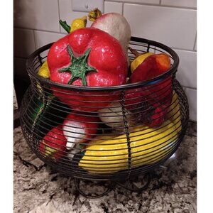 Fruit Bowl Centerpiece WITH 16 Decorative Fruit